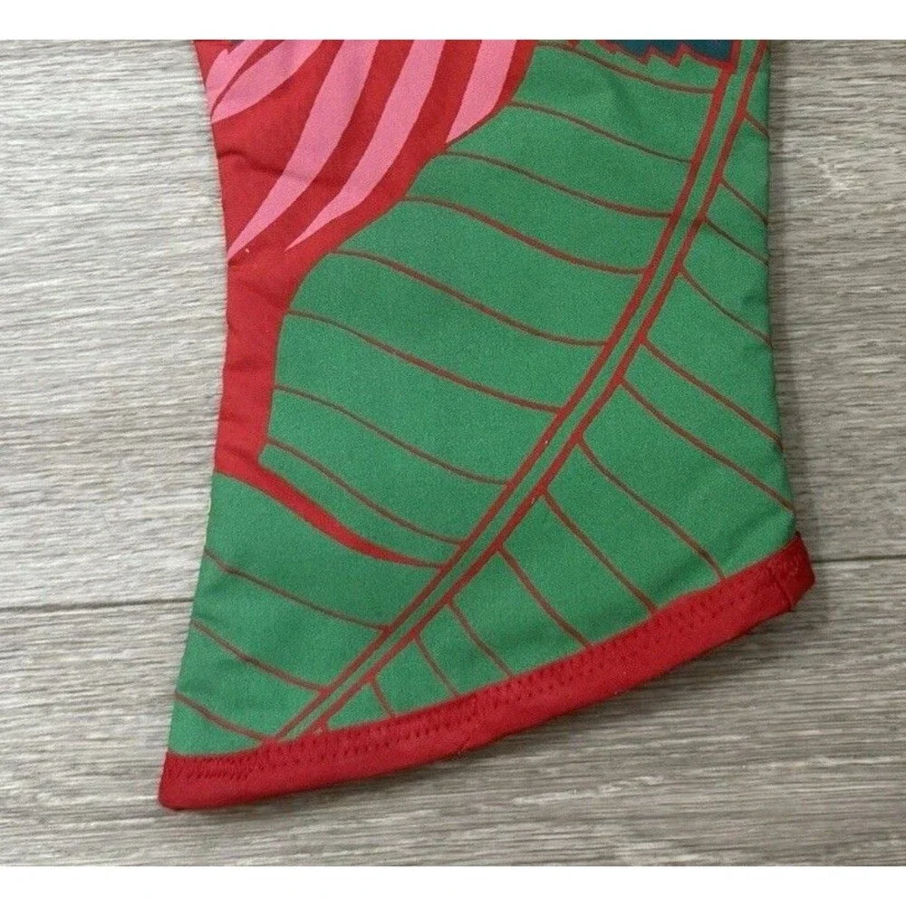 VINTAGE Hawaiian Style Hibiscus Oven Mitt summer BBQ Kitchen Housewarming Gift